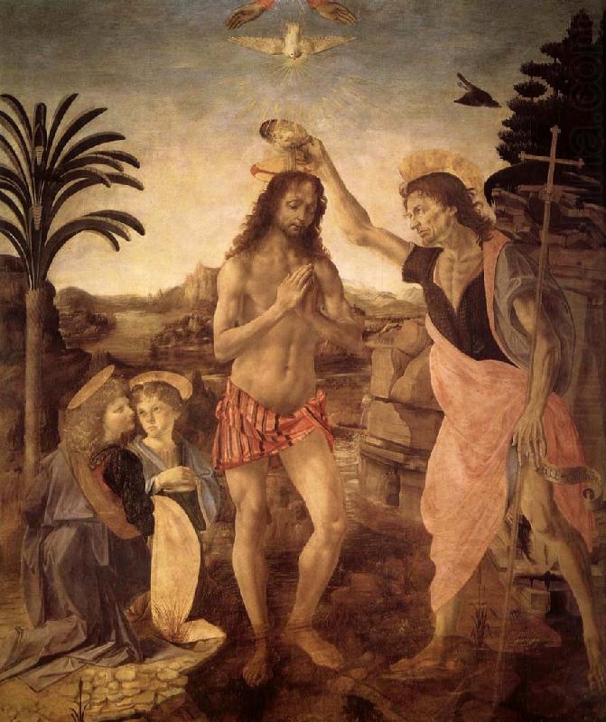 Andrea del Verrocchio Christ-s baptism china oil painting image